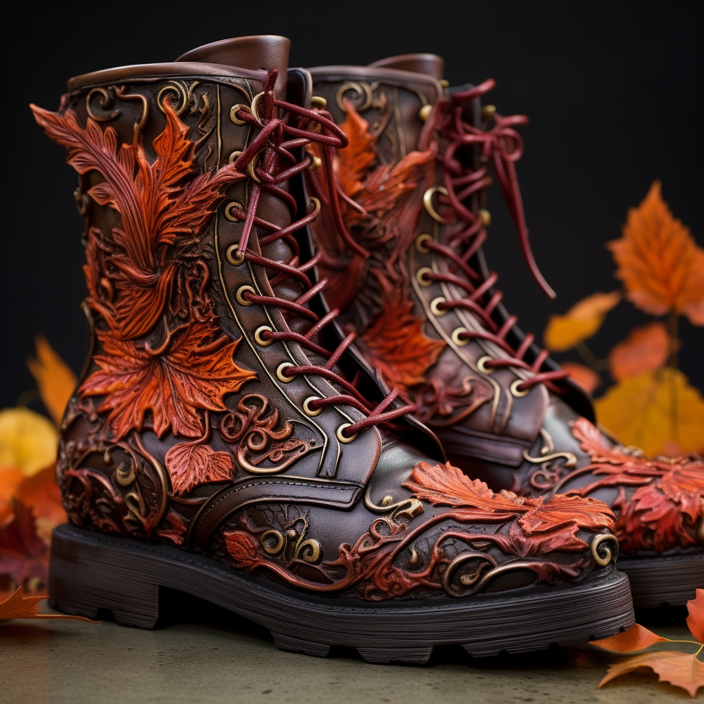 A pair of striking, themed shoes